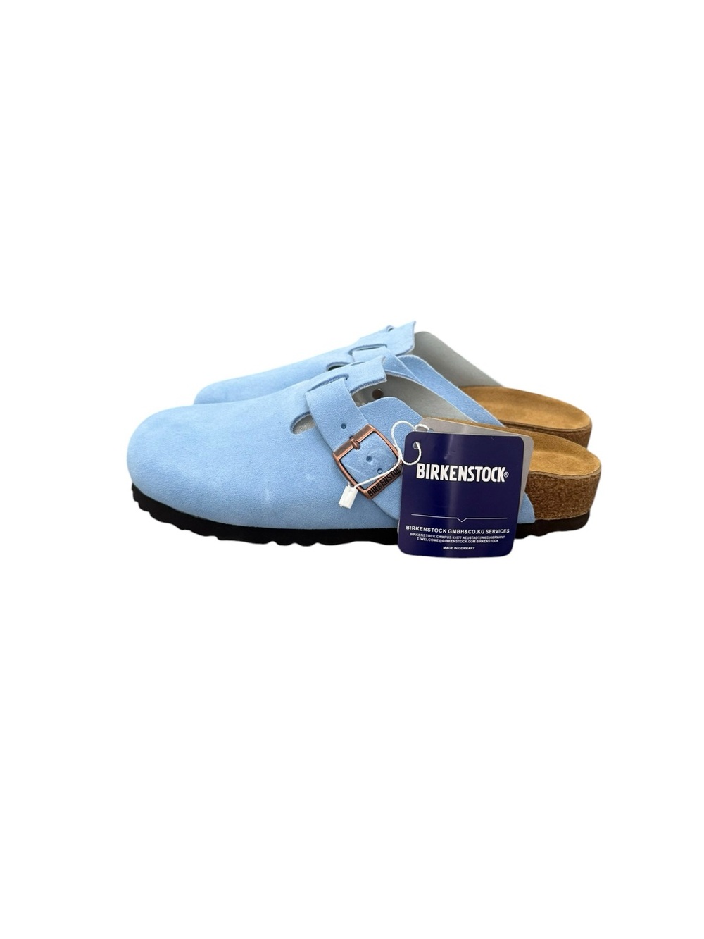 Authentic Birkenstock Boston Clogs in Light Blue Size 39